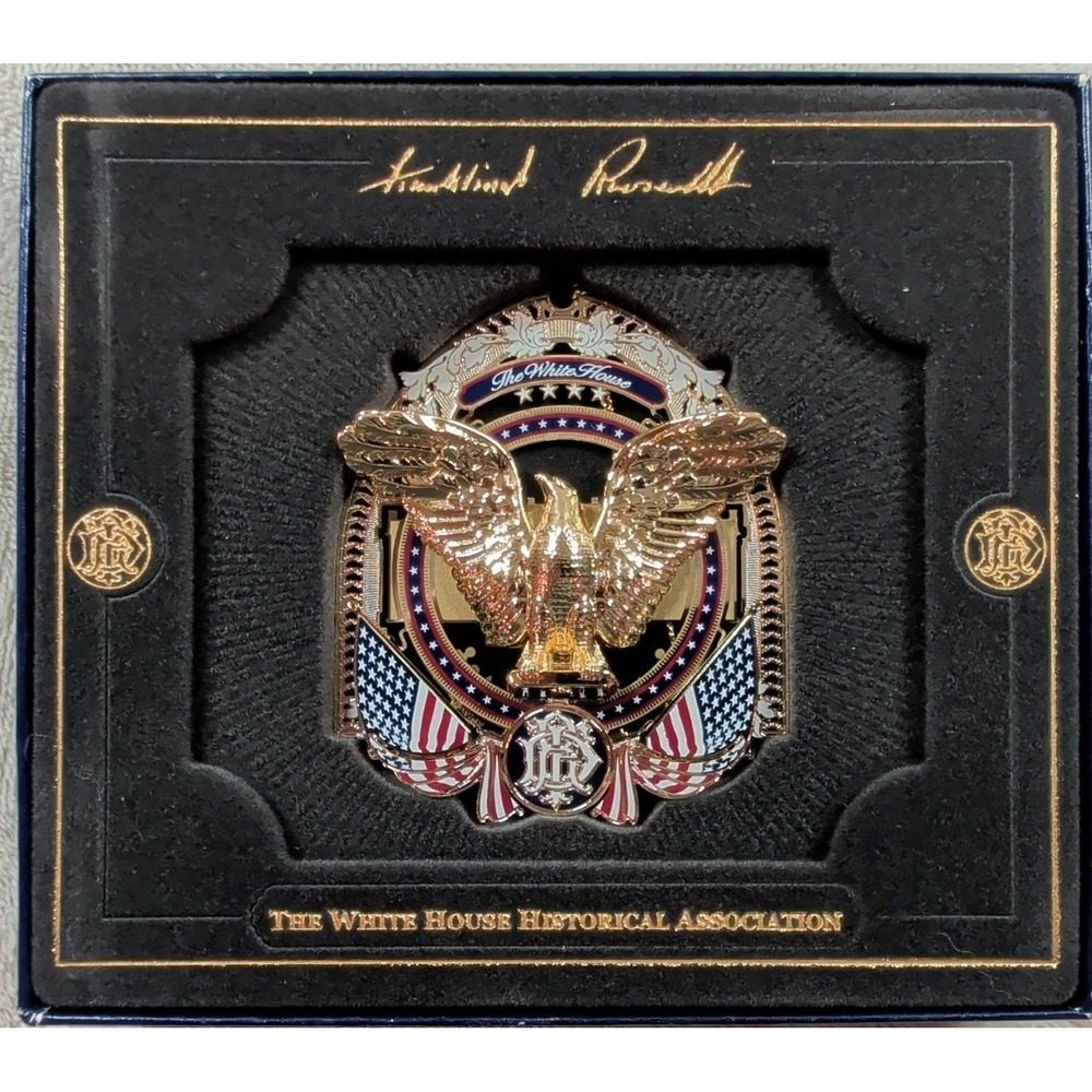 2017 White House Christmas Ornament Franklin Delano Roosevelt FDR Eagle Boxed - Picture 2 of 6